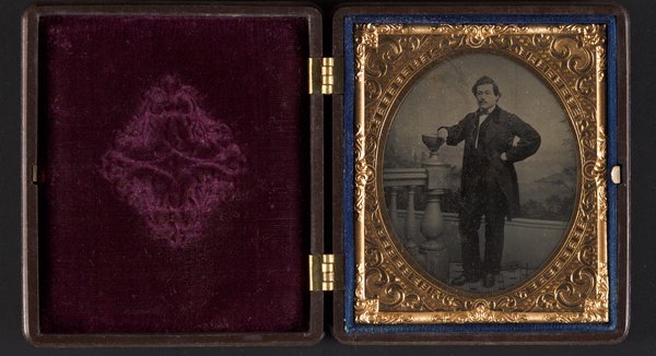 Daguerreotype of a man who is likely Frederick Leppens (University Railroad Collection)