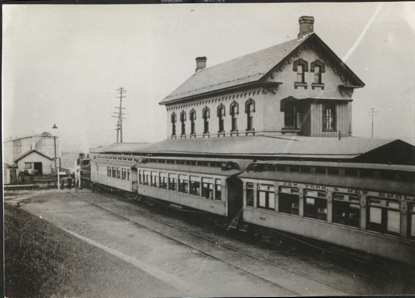 New York and New England Railroad White Train at the Middletown, Connecticut, railroad station
