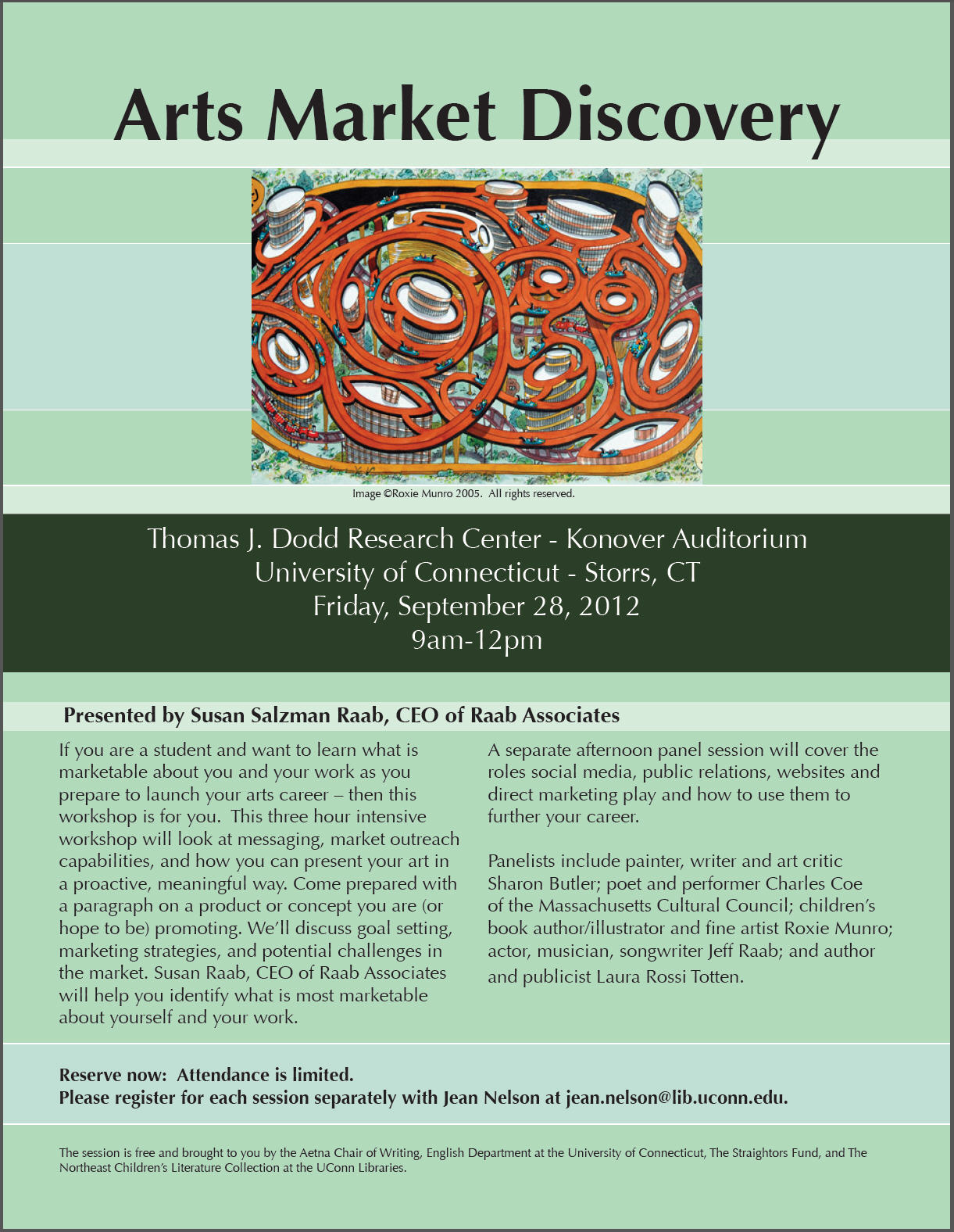 "Arts Market Discovery" 9/28/2012 Dodd Research Center, Storrs, CT