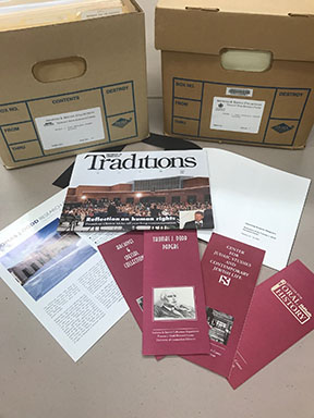Boxes from the Thomas J. Dodd Research Collection in Archives & Special Collections 