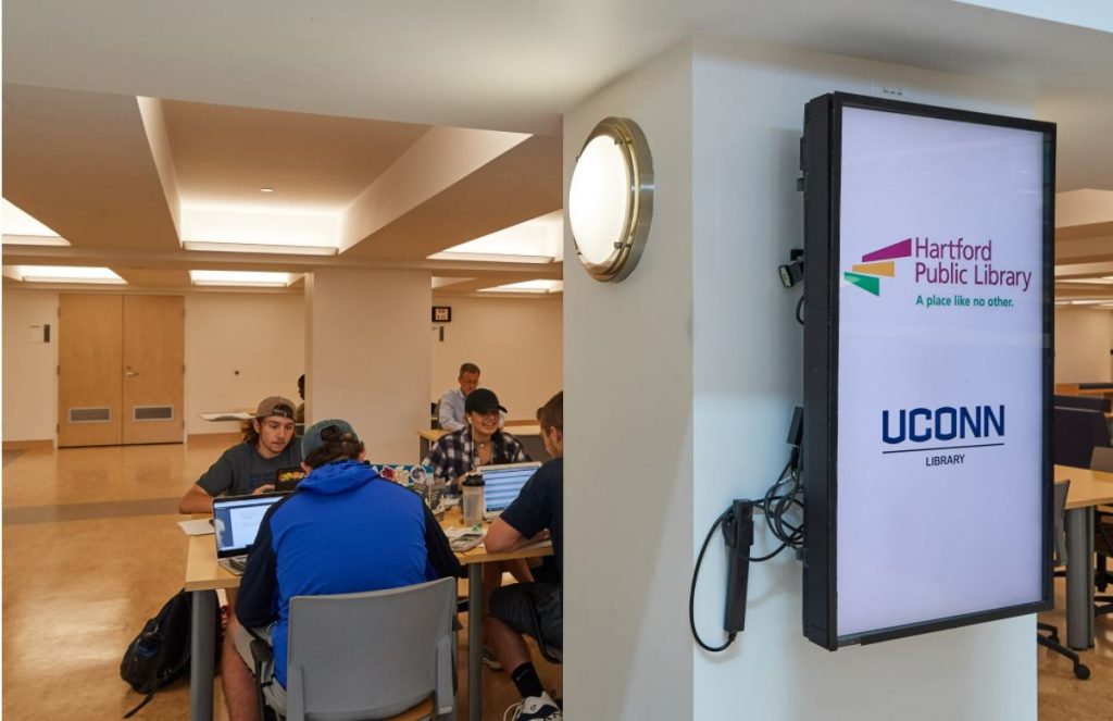 Image of a Hartford Campus Library study area